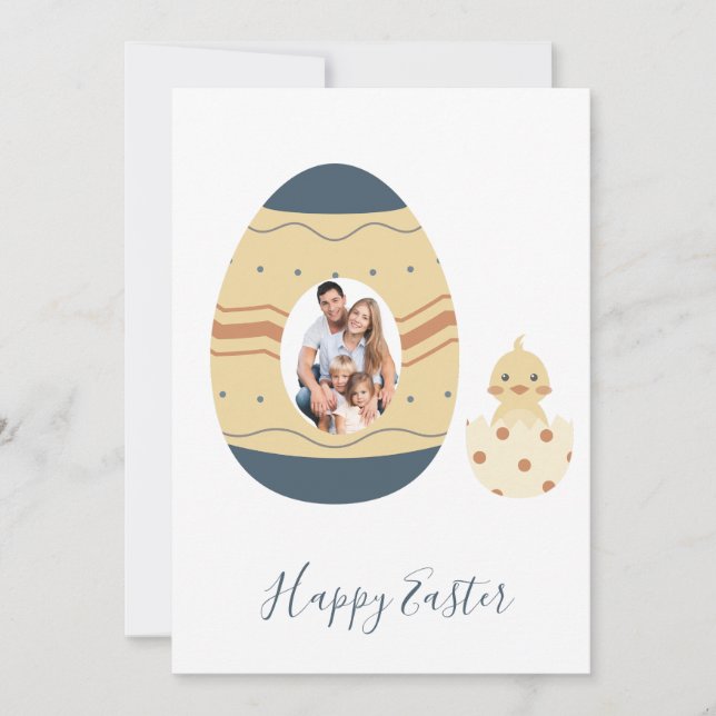 happy easter photo boho chic holiday card (Front)