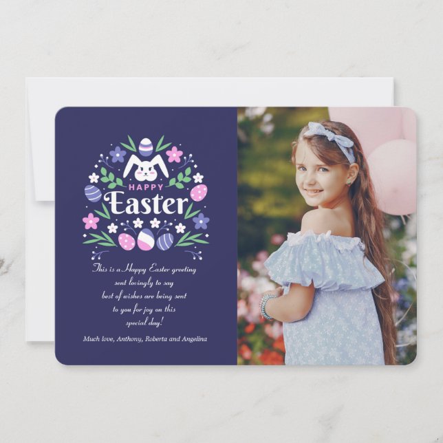 Happy Easter Photo Card (Front)