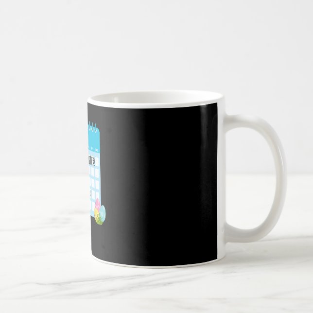 Happy Easter Pig With Bunny Ears Calendar Funny Ea Coffee Mug (Right)