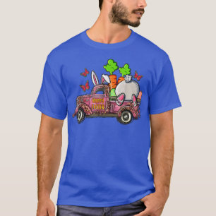 Happy Easter Pink Truck With Bunny Easter's Day T-Shirt