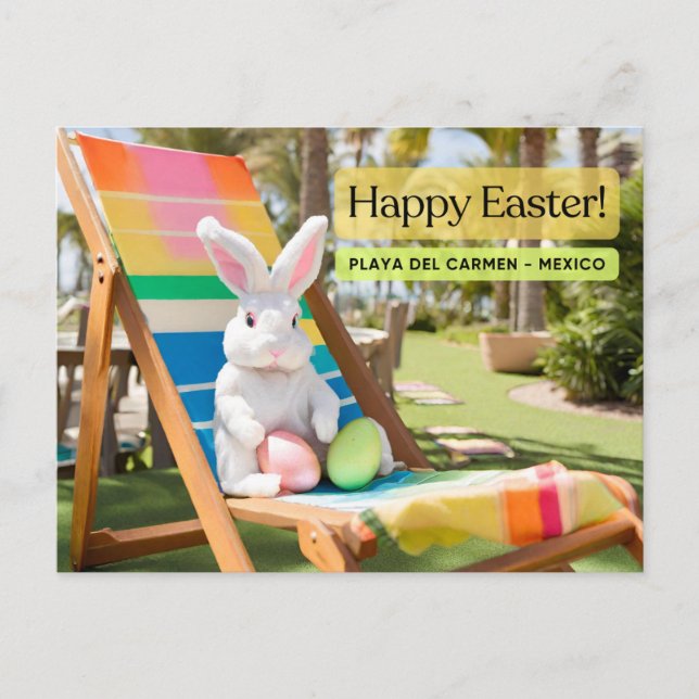 Happy Easter Playa del Carmen Postcard (Front)
