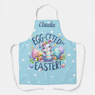 Happy Easter Polka Dot Easter Bunnies Apron