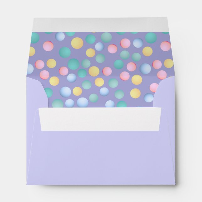 Happy Easter Polka Dots ID640 Envelope (Back (Bottom))