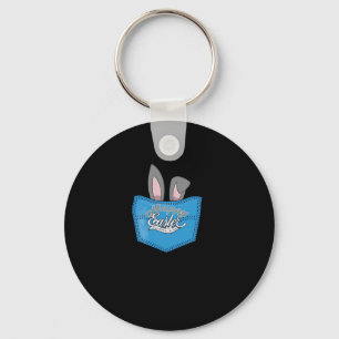 Happy Easter Pop Peeking Bunny Key Ring