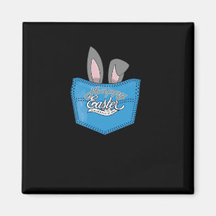 Happy Easter Pop Peeking Bunny Magnet