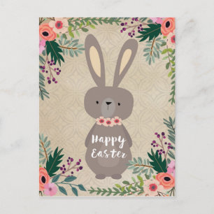 Happy Easter postcard easter bunny personalised
