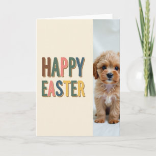 Happy Easter Puppy Face Card