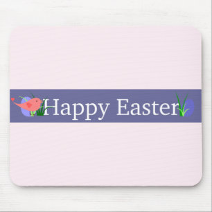 Happy Easter Purple Banner Mouse Pad