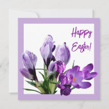 Happy Easter purple floral bright colorful boho
