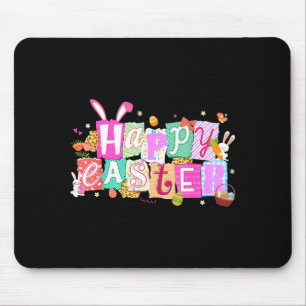Happy easter rabbit egg for kids boy girl womenHap Mouse Pad