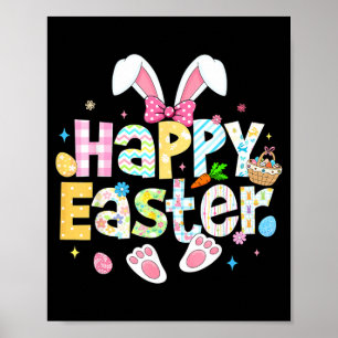 Happy Easter Rabbit Egg for Kids Girl Women Teens Poster