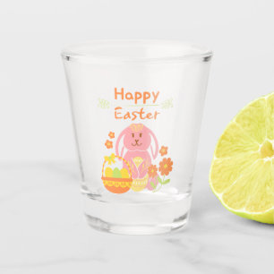 Happy Easter rabbit Shot glass