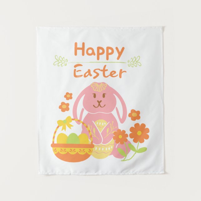Happy Easter rabbit Tapestry (Front)