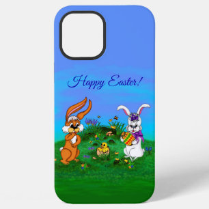 Happy Easter! Rabbit with Bunny and Chick iPhone 12 Pro Max Case