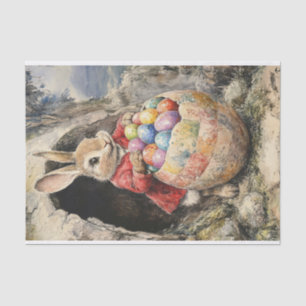 Happy Easter Rabbit with Colourful Eggs Tissue Paper