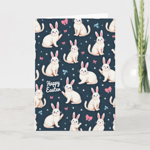 Happy Easter Rabbits Pattern Card