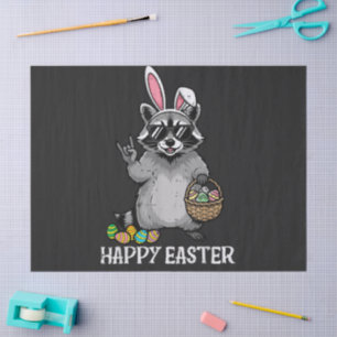 Happy Easter Racoon Bunny Tissue Paper
