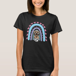 Happy Easter Rainbow Pug Wearing Bunny Ear Pug T-Shirt