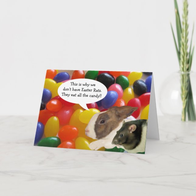Happy Easter Rat Greeting Card (Front)