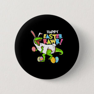 Happy Easter Rawr Bunny Egg Hunter Hunting Season  6 Cm Round Badge
