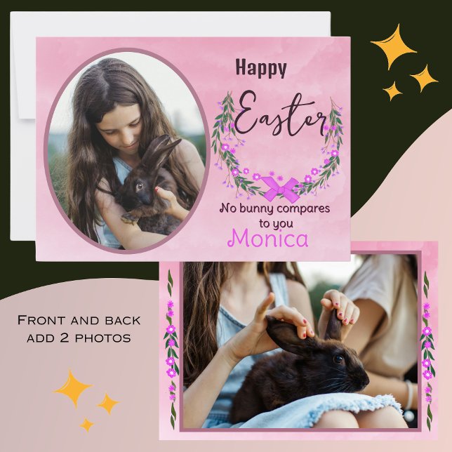Happy Easter |Real Bunnies Photo Card (Happy Easter _Real Bunnies Photo Card)