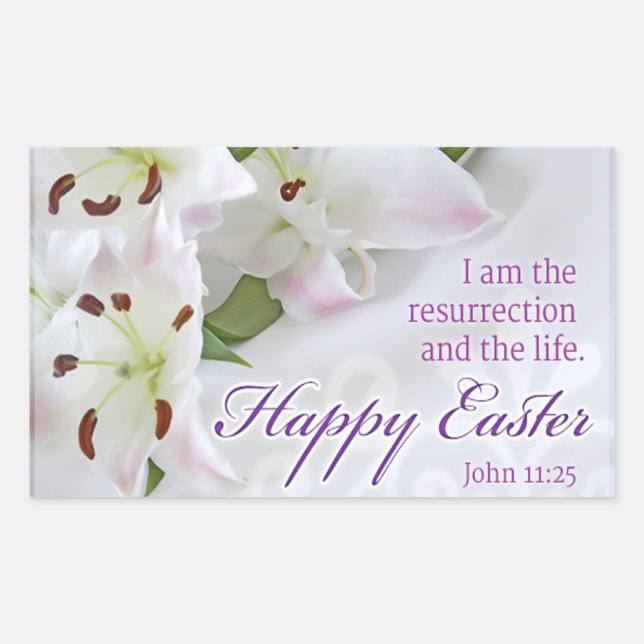 Happy Easter Rectangular Sticker (Front)