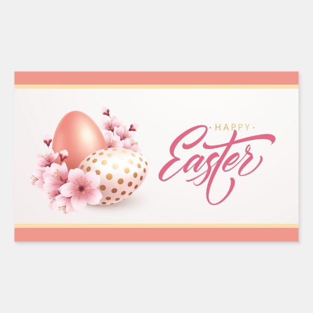 Happy Easter  Rectangular Sticker (Front)