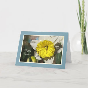 Happy Easter Religious Daffodil Card