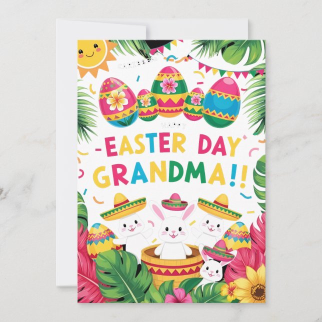 happy easter religious greetings invitation (Front)
