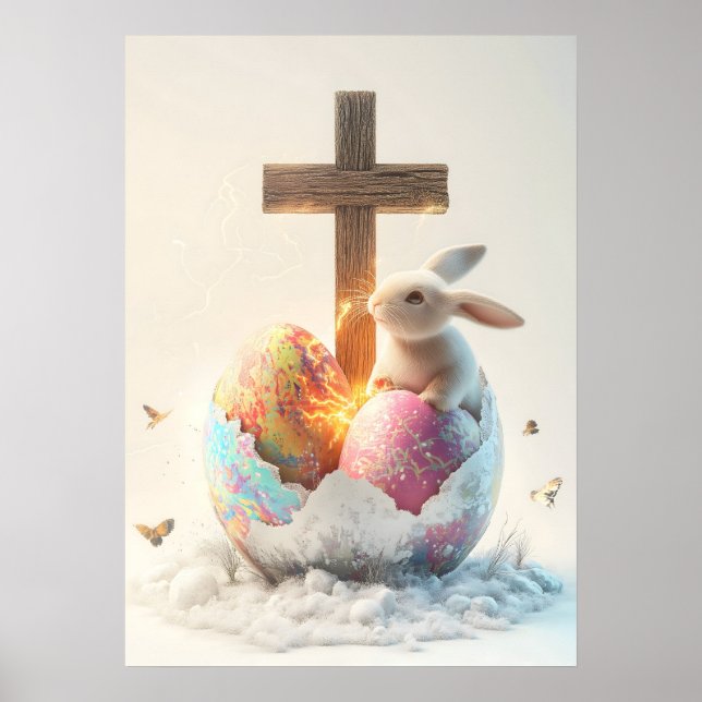 Happy Easter Resurrection Poster (Front)