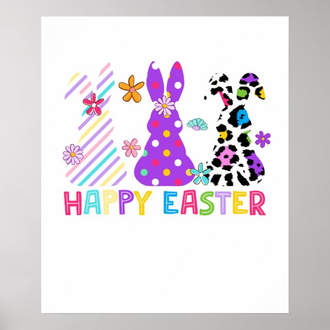 happy easter, retro, vintage poster (Front)
