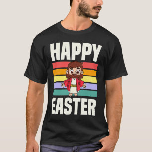 Happy Easter Retro Vintage Style Christian Jesus R T-Shirt
