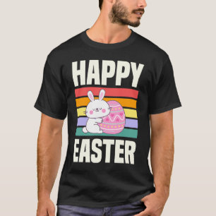 Happy Easter Retro Vintage Style Cute Bunny Rabbit T-Shirt