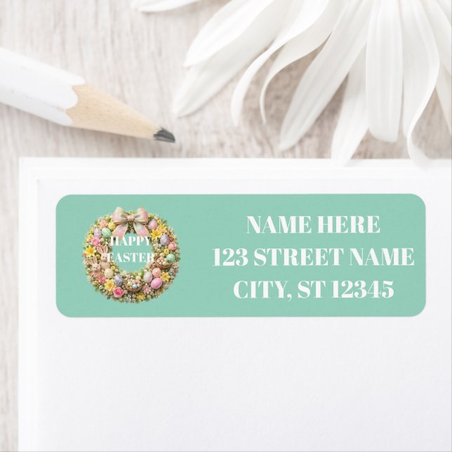 HAPPY EASTER RETURN ADDRESS LABEL (Insitu)