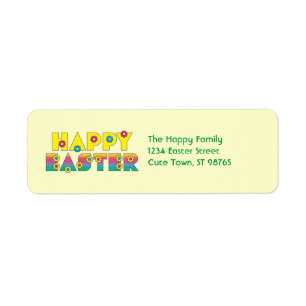 Happy Easter Return Address Label