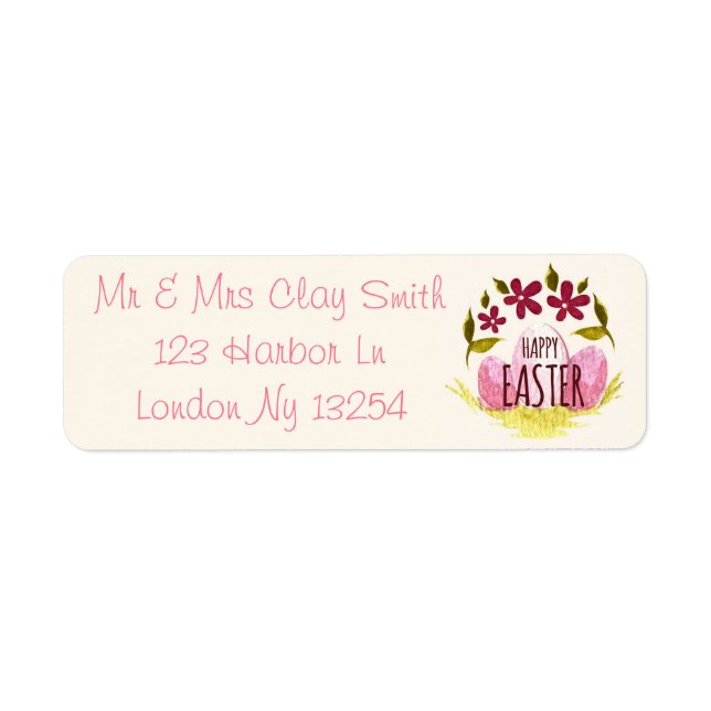 Happy Easter Return Address Label (Front)