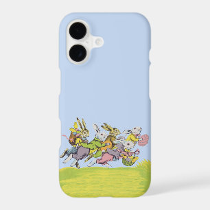 Happy Easter Running Pastel Rabbits