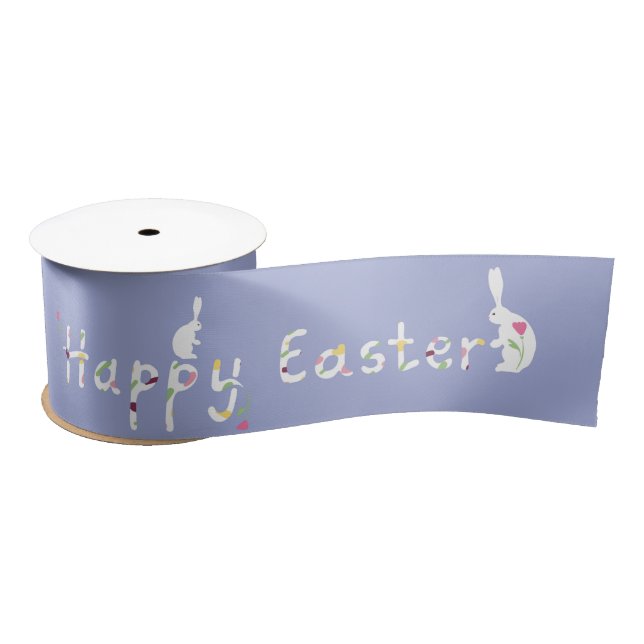 Happy Easter. Satin Ribbon (Spool)