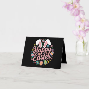 Happy Easter Sayings Egg Bunny Card