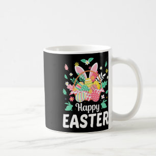 Happy Easter Sayings Egg Bunny Floral Gifts Womens Coffee Mug