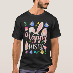Happy Easter Sayings Egg Bunny Small T-Shirt