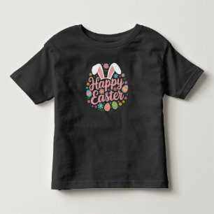 Happy Easter Sayings Egg Bunny Toddler T-Shirt