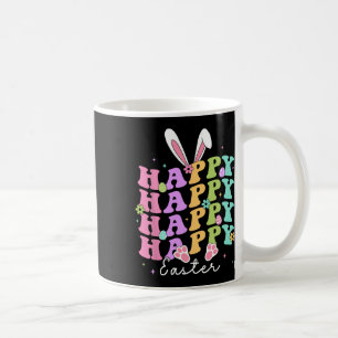 Happy Easter Sayings Egg Groovy Bunny Rabbit Kids  Coffee Mug