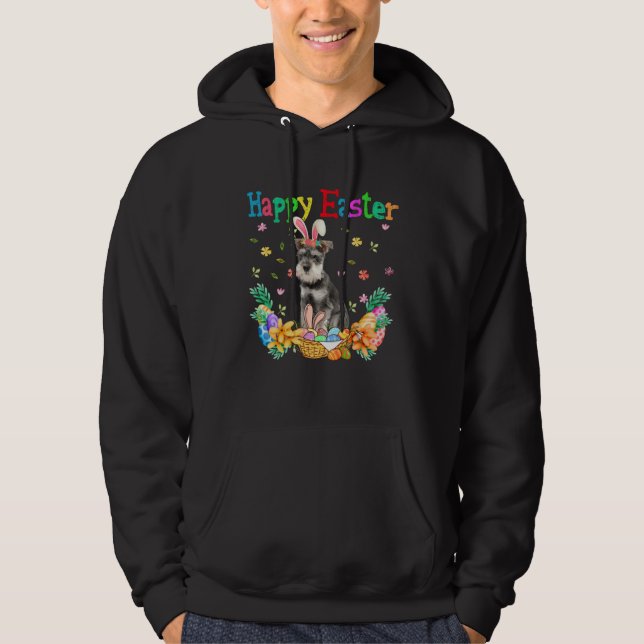 Happy Easter Schnauzer Bunny Schnauzer Eggs Hoodie