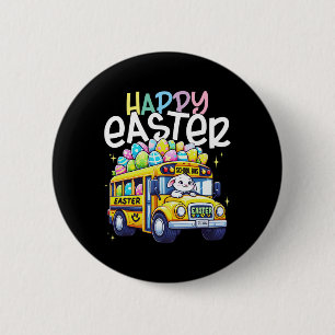 Happy Easter School Bus Driver Crew Eggs Easter Da 6 Cm Round Badge
