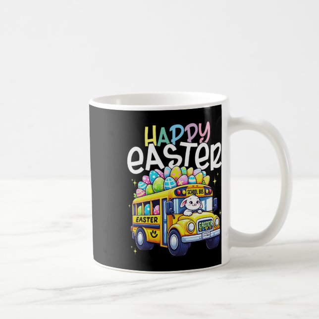 Happy Easter School Bus Driver Crew Eggs Easter Da Coffee Mug (Right)