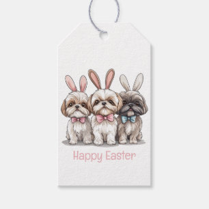 Happy Easter Shih Tzu Dogs Gift Tags