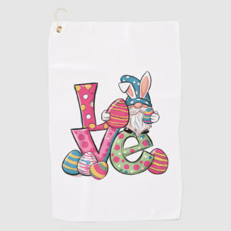 Happy Easter Shirt Gnome Easter Day Love Men Women Golf Towel
