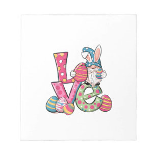 Happy Easter Shirt Gnome Easter Day Love Men Women Notepad