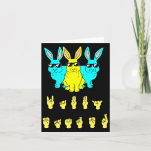 Happy Easter Sign Language Easter Egg Easter Card